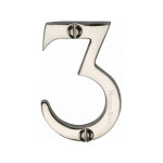 Heritage Brass Numeral 3 -  Face Fix 51mm 